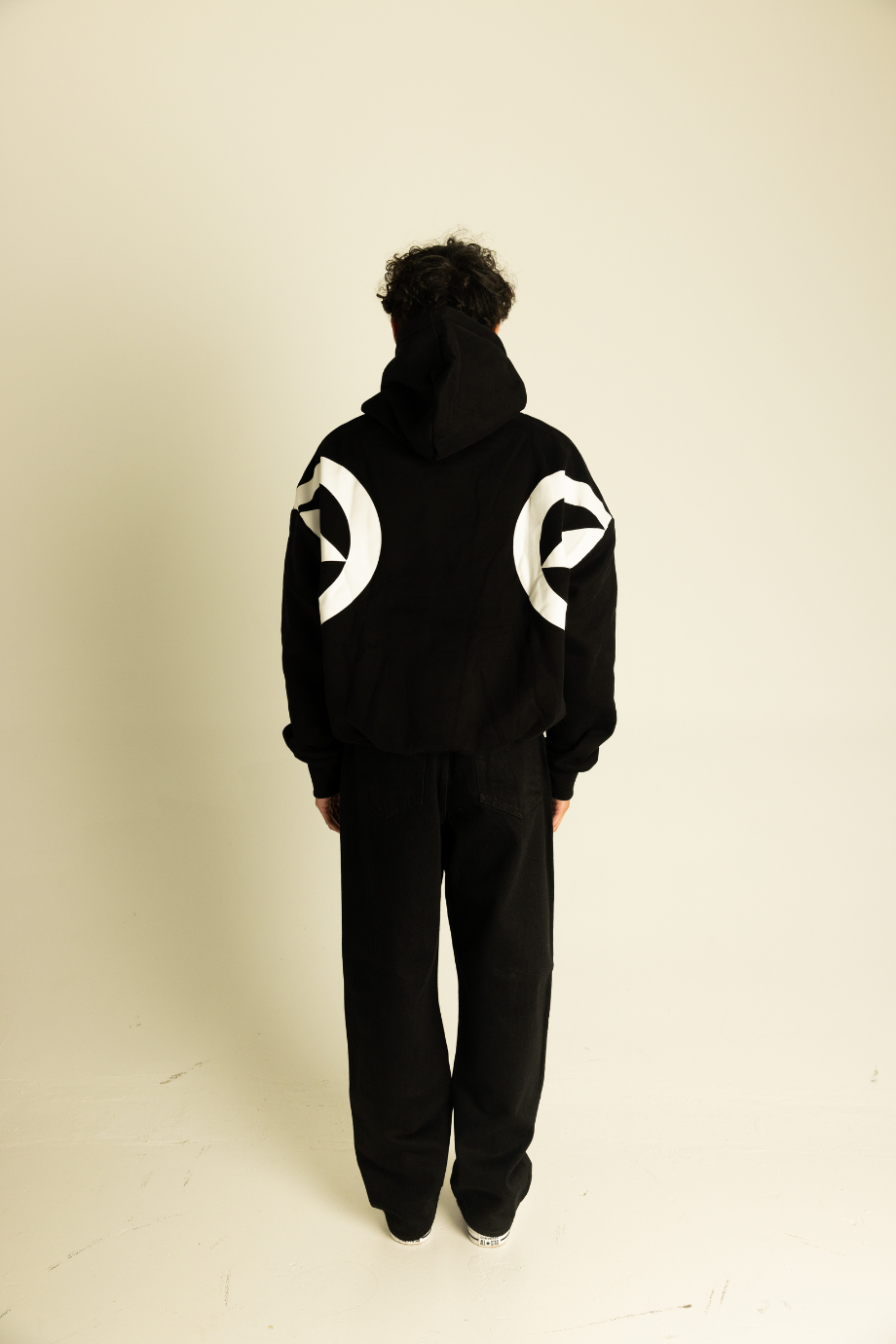 SHALLOW FLEECE CROPPED HOODIE