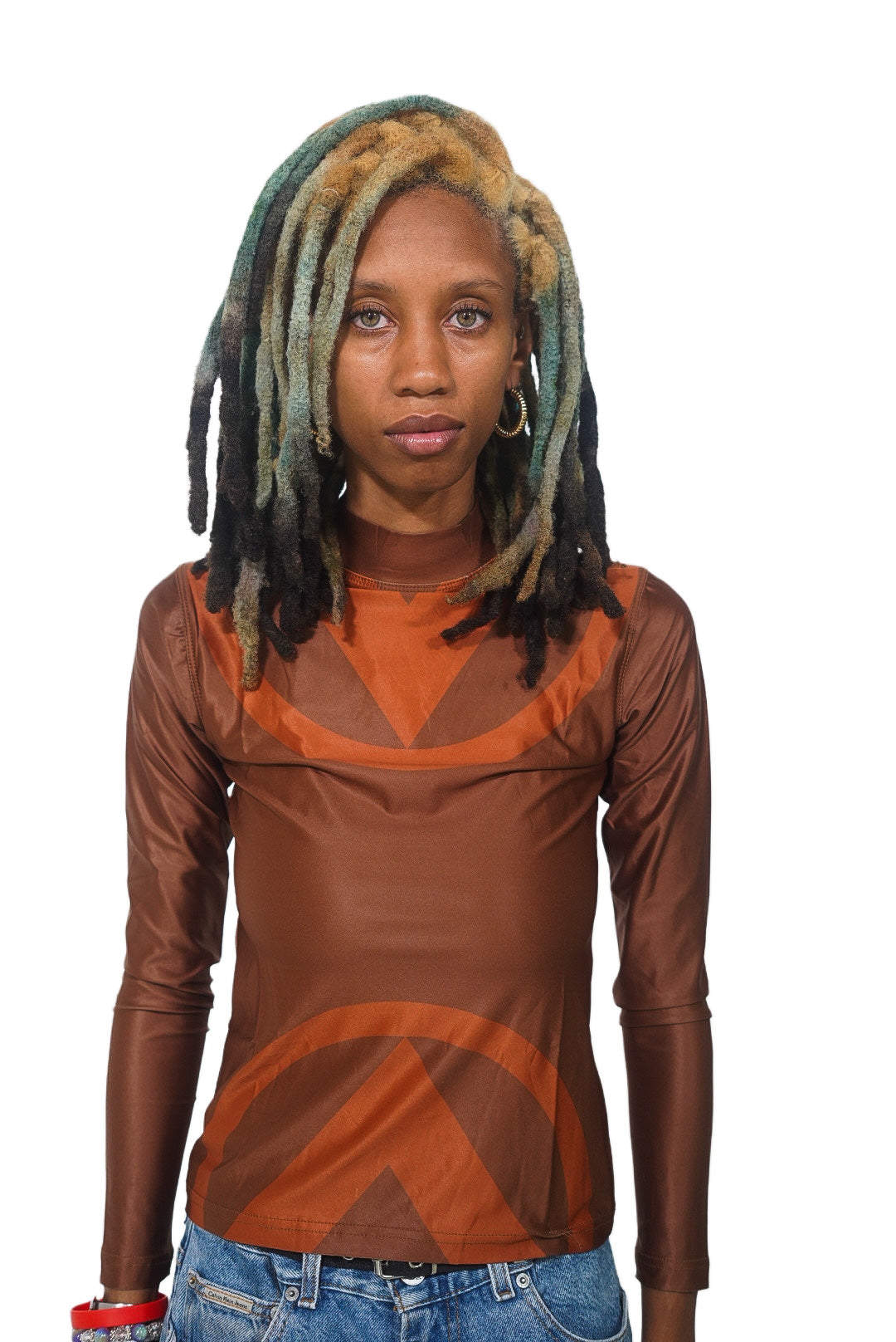 BRONZE MULTI-COLOR STRETCHED SHIRT