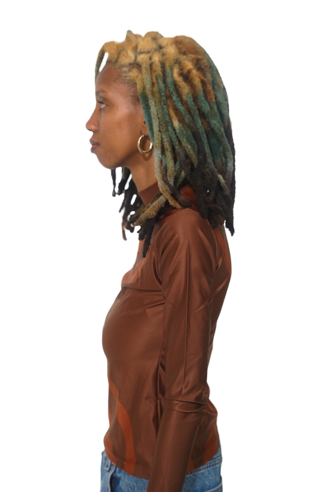 BRONZE MULTI-COLOR STRETCHED SHIRT